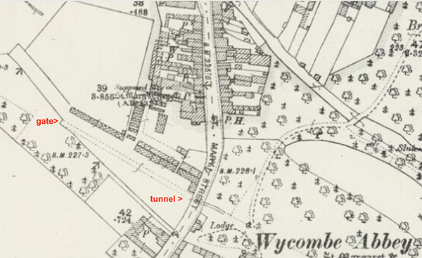 map. site  of gate ad tunnel